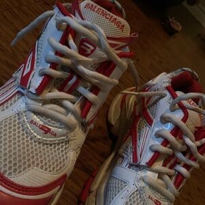 Balenciaga Kids Sneakers in Red and White